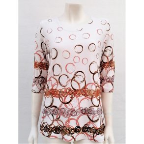 Bluse Med Ringe- Hvid