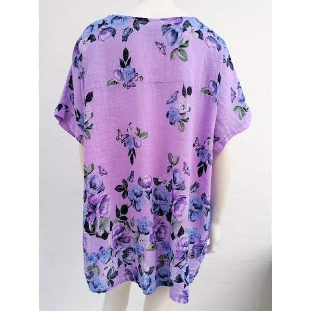 Sommerbluse Med Sommerfugle