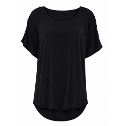 Bluse Med Blondedetalje