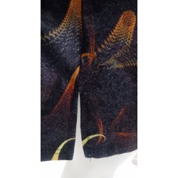 Lang Bluse med Gult Mnster  - Plus size