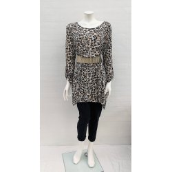 Tunika Med Leopardprint
